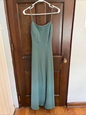 Birdy Grey Teal Spaghetti-Strap Maxi Dress
